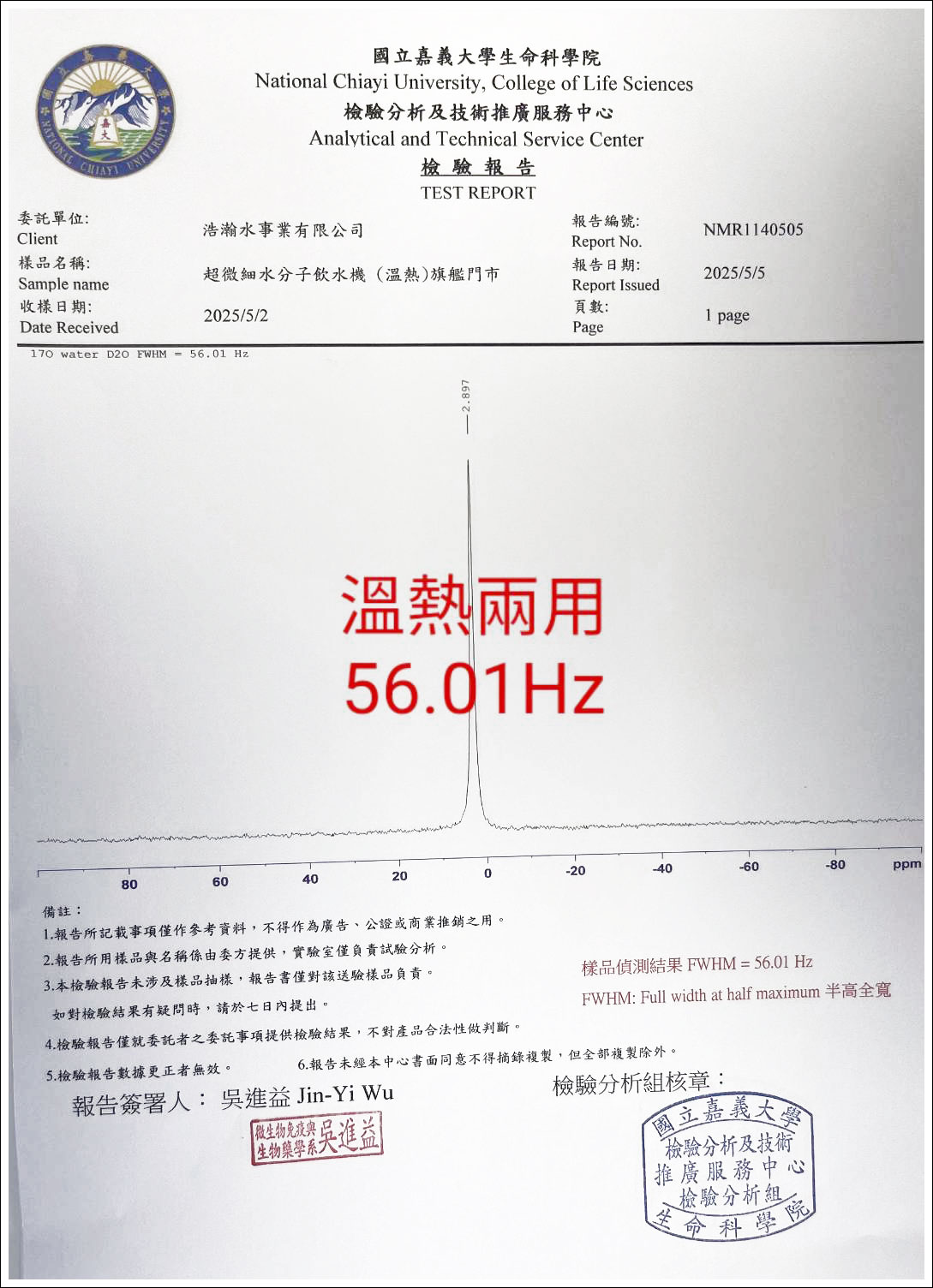 超微細水分子